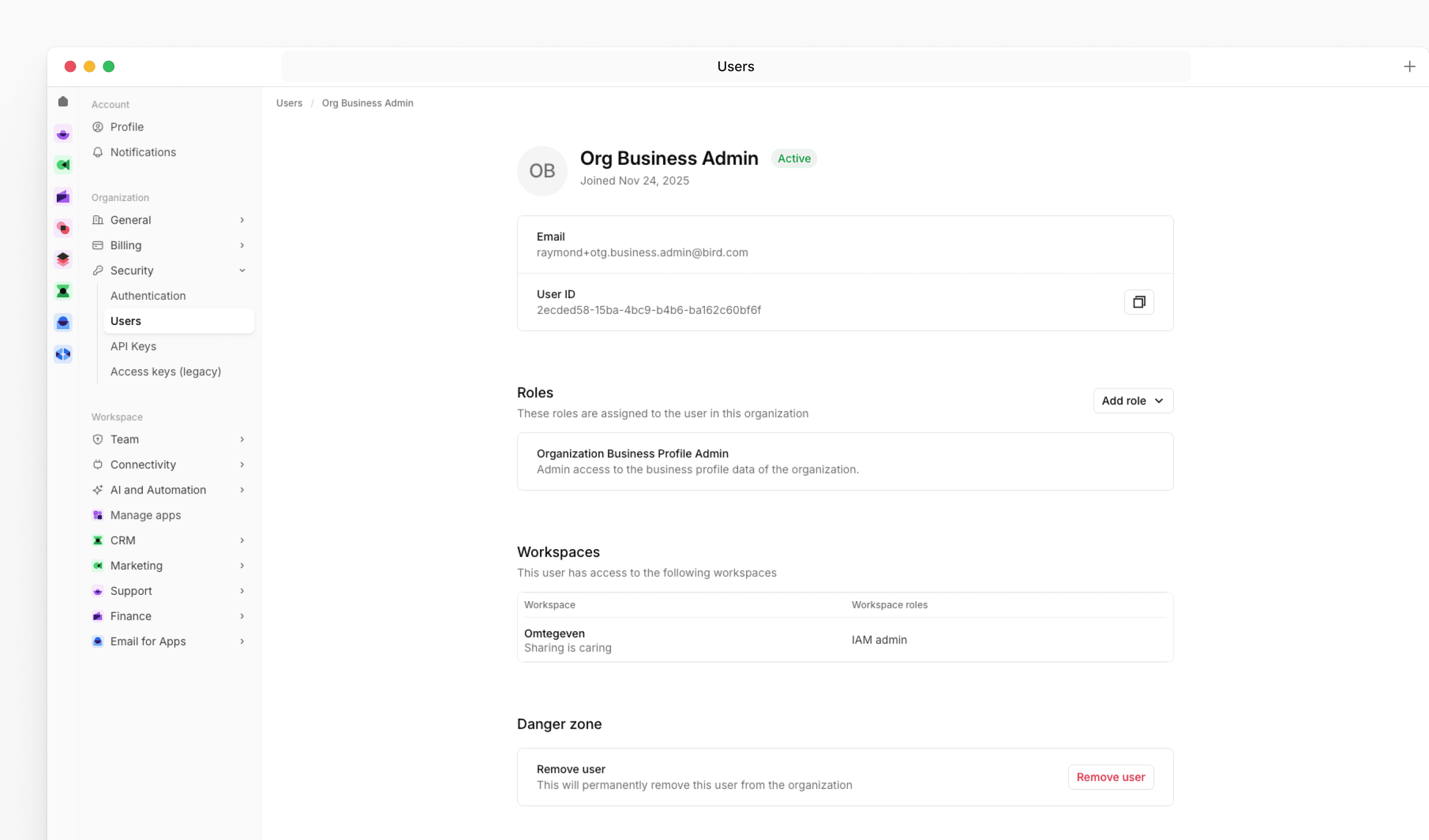 Bird Platform update: Redesigned organization user management