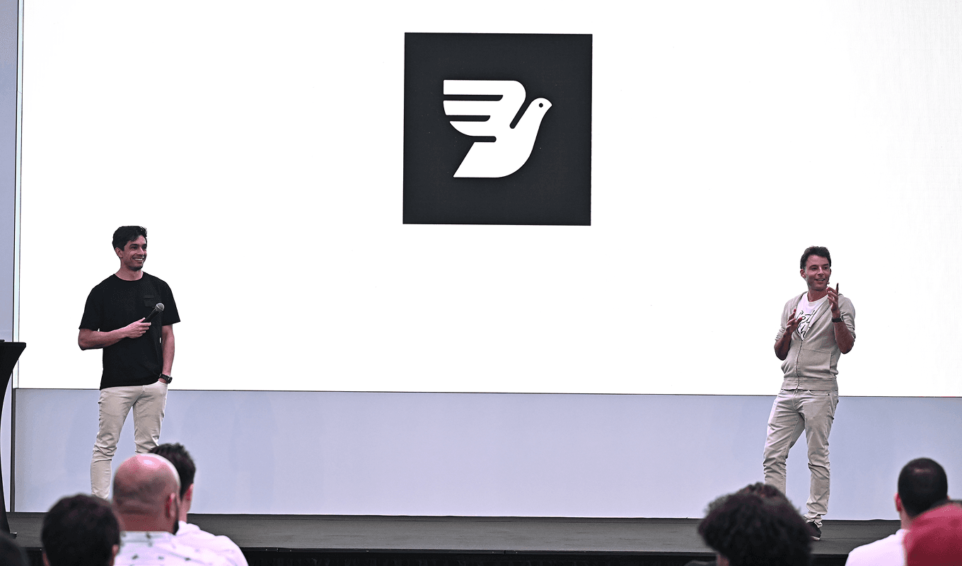The Bird team on stage